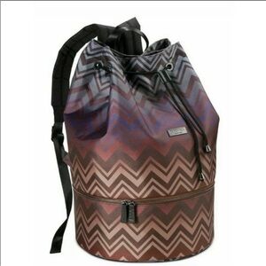 Missoni Backpack Chevron Multicolored Striped NEW